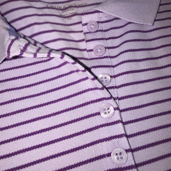 Laura Scott Polo, Purple Striped, XL Petite, NWT! - Picture 4 of 10